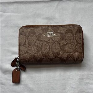 Brown Monogram Zip Wallet